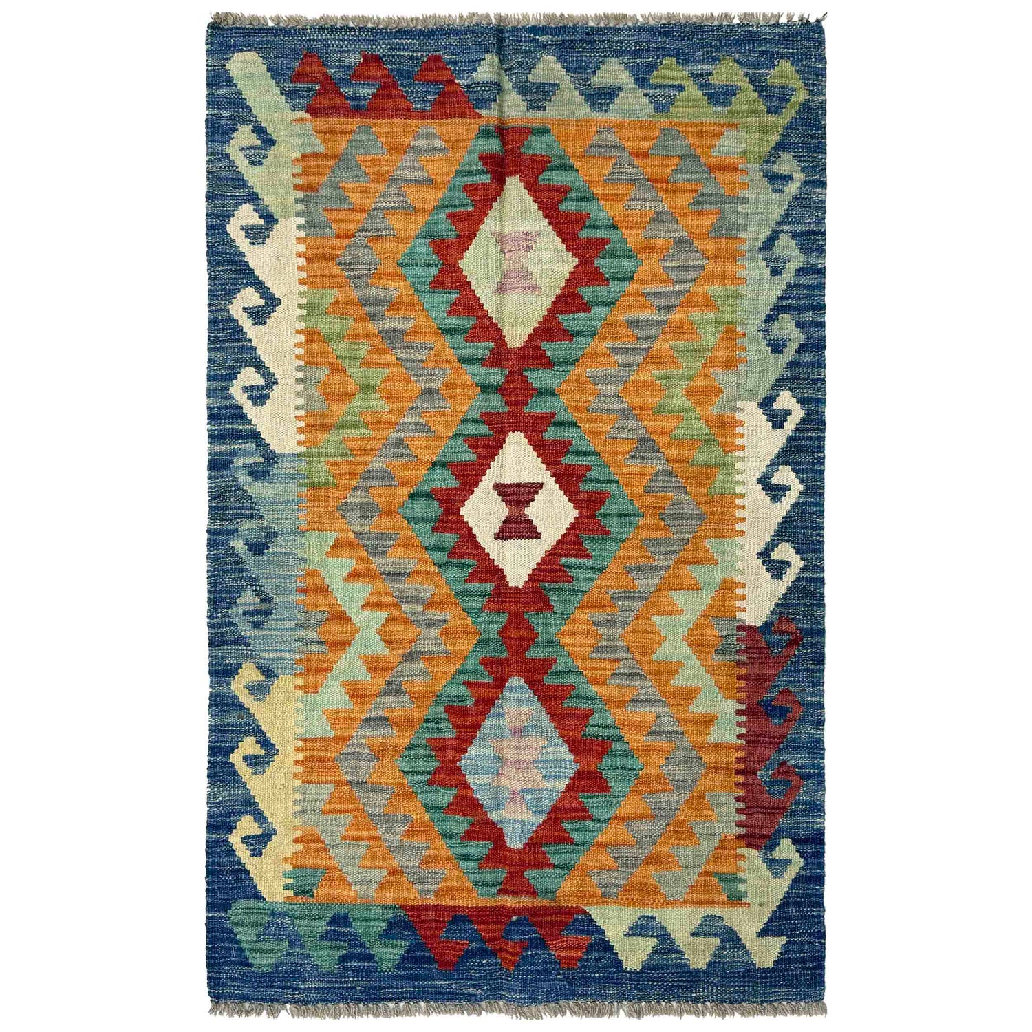 Handmade Vegetable Kilim 2' 6" x 4' 1" (ft) - No. R37815