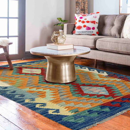Handmade Vegetable Kilim 2' 6" x 4' 1" (ft) - No. R37815