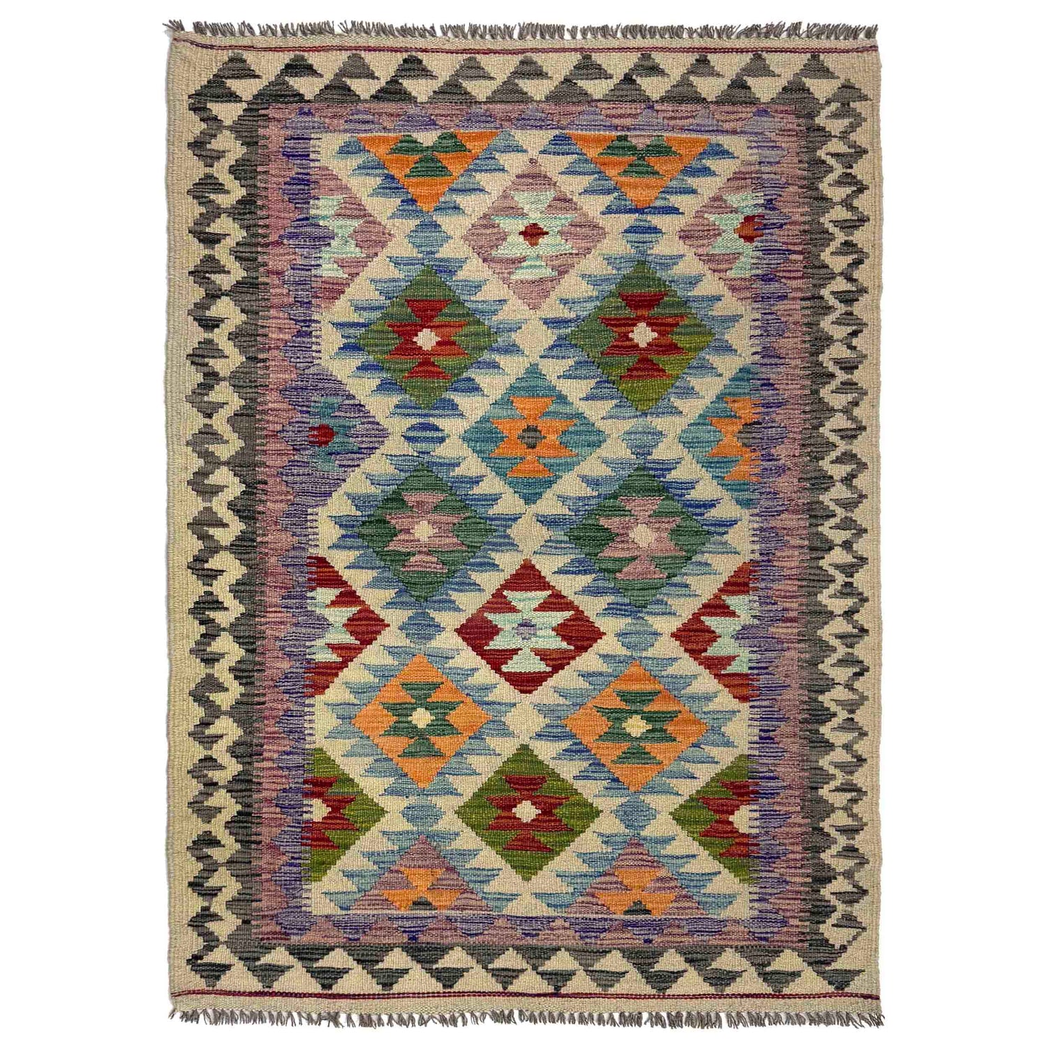 Handmade Vegetable Kilim 3' 5" x 5' 5" (ft) - No. R37882