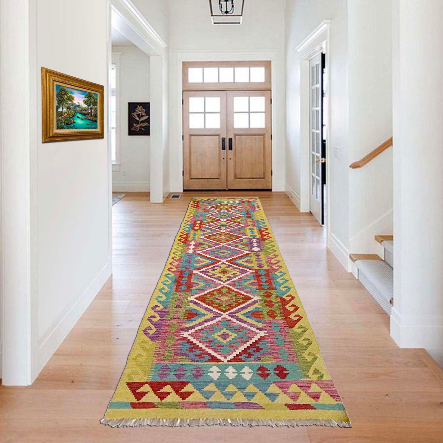 Vegetable Kilim Runner 2' 7" x 9' 9" (ft) - No. R37889