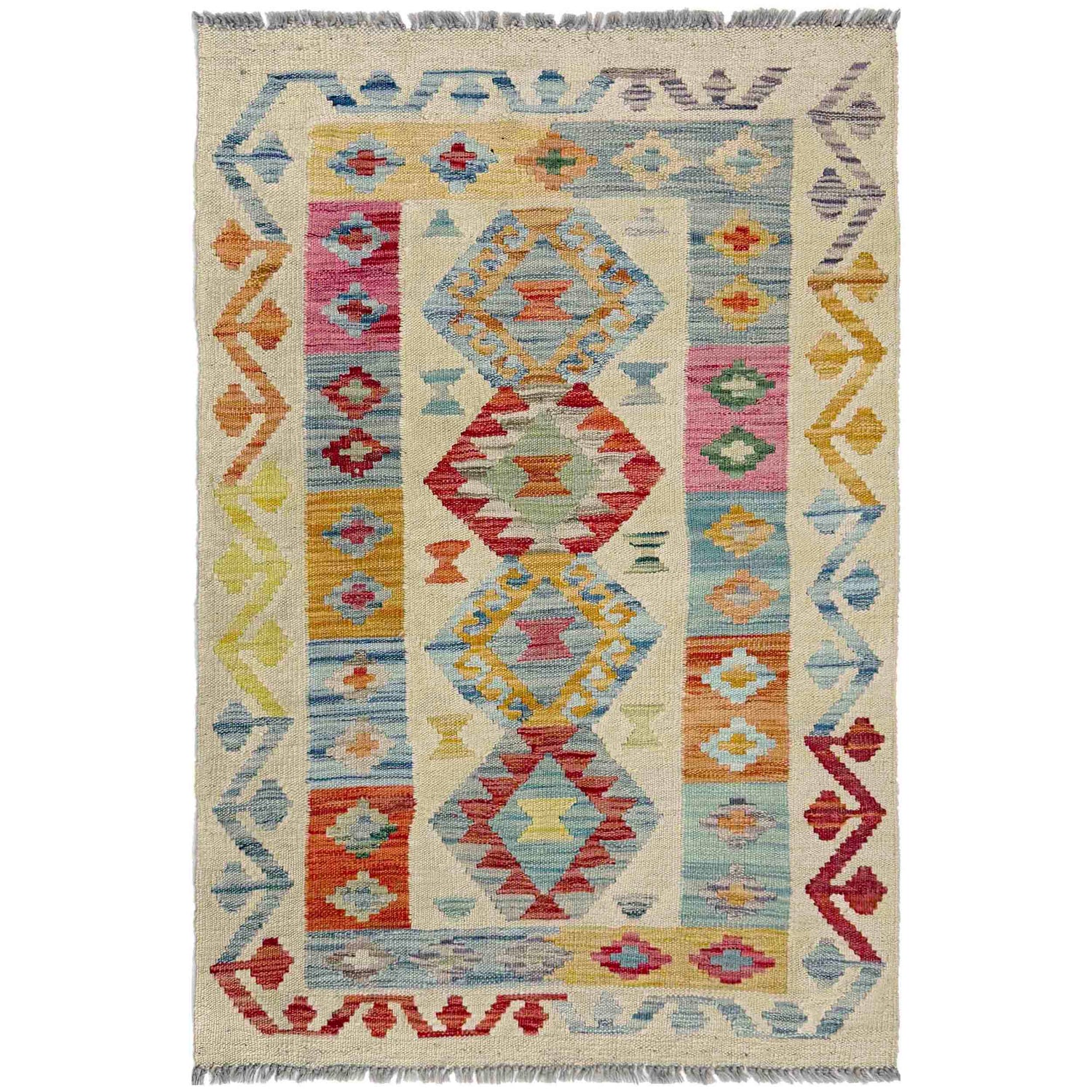 Handmade Vegetable Kelim 2' 7" x 3' 10" (ft) - No. R37896