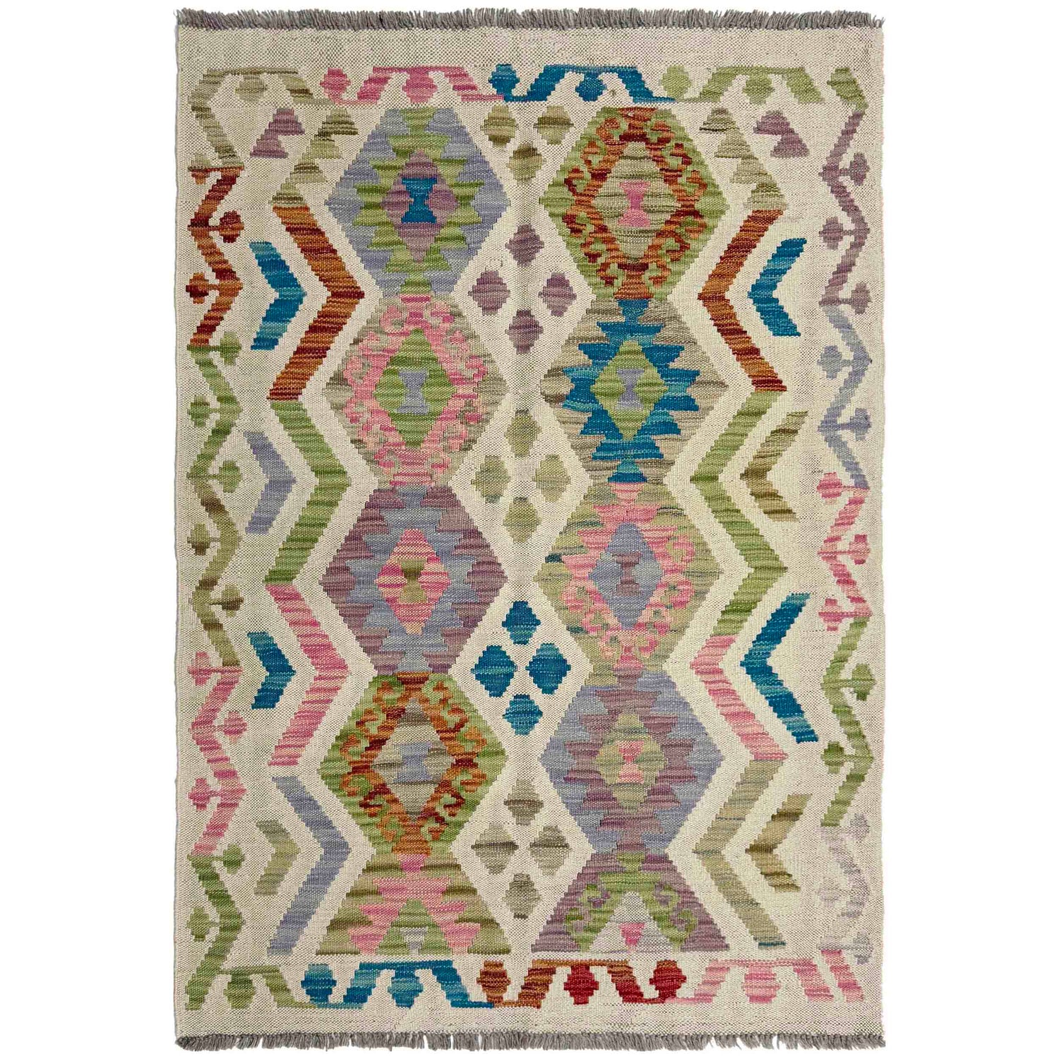 Handmade Vegetable Kelim 3' 3" x 4' 10" (ft) - No. R37899
