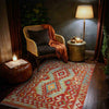 Handmade Vegetable Kilim 3' 5" x 4' 11" (ft) - No. R37901