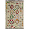 Handmade Vegetable Kelim 3' 2" x 4' 9" (ft) - No. R37914