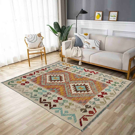 Handmade Vegetable Kelim 2' 9" x 4' 6" (ft) - No. R37920