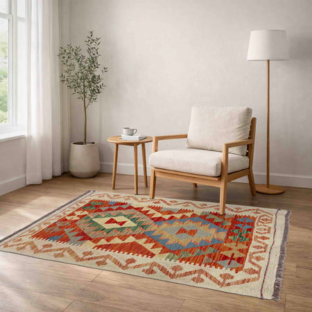 Handmade Vegetable Kelim 2' 9" x 4' 0" (ft) - No. R37922