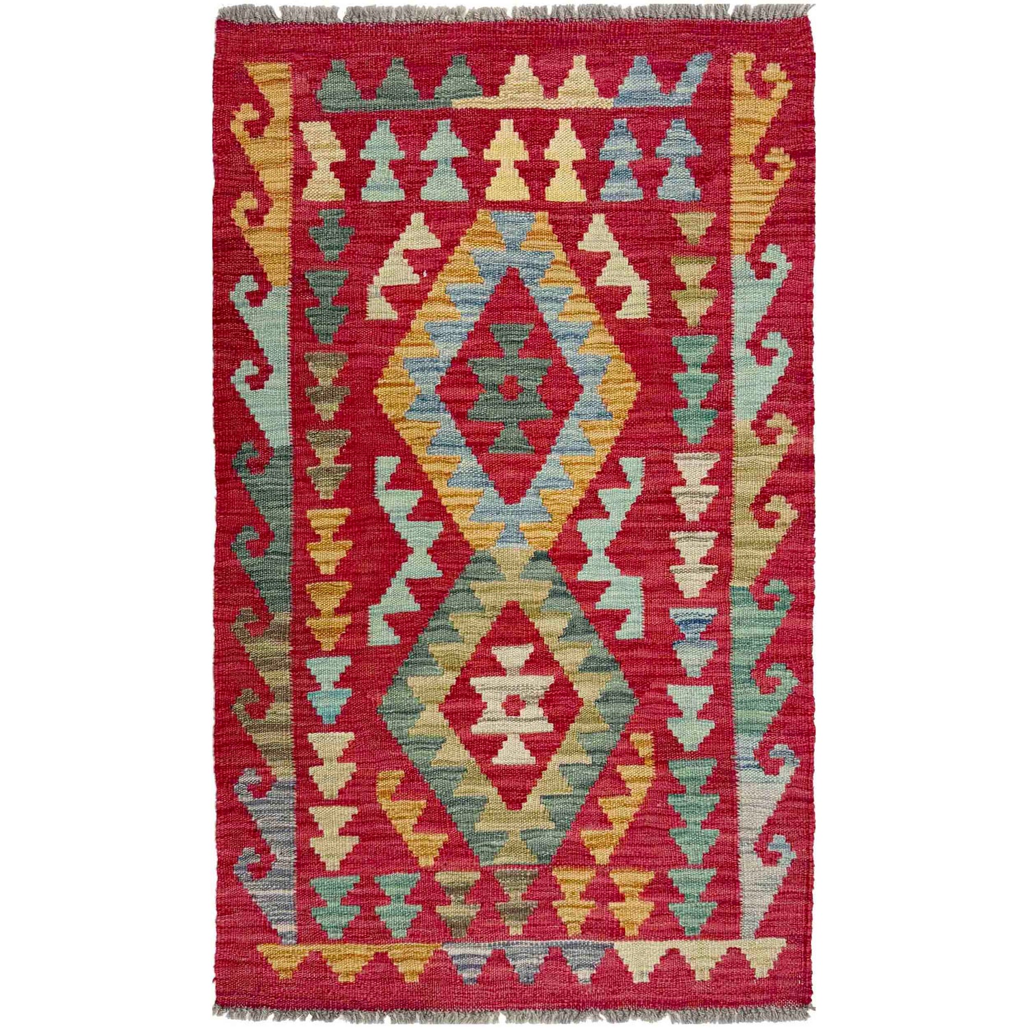 Handmade Vegetable Kilim 2' 3" x 4' 2" (ft) - No. R37923