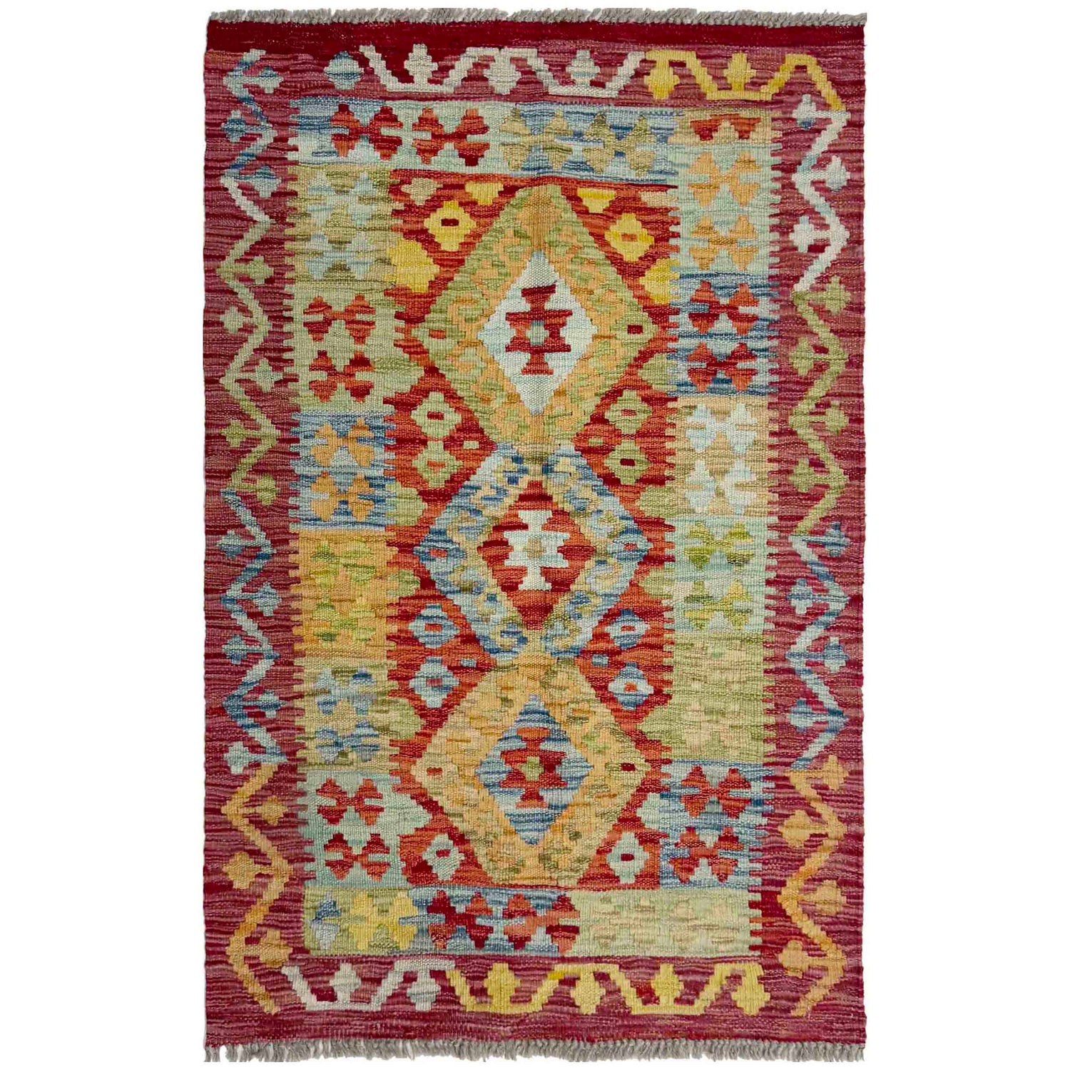 Handmade Vegetable Kelim 2' 7" x 4' 2" (ft) - No. R37924