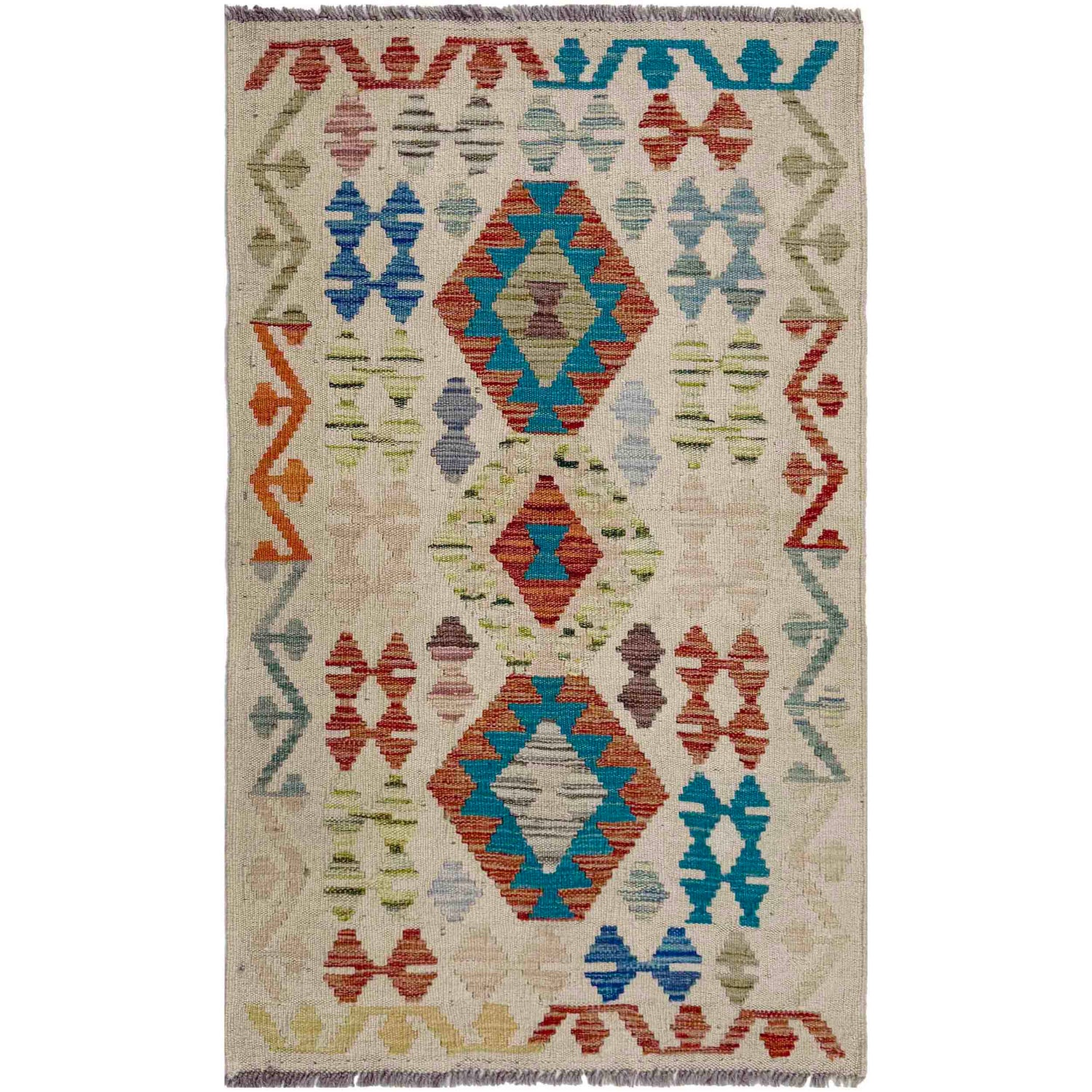 Handmade Vegetable Kilim 2' 5" x 4' 3" (ft) - No. R37958