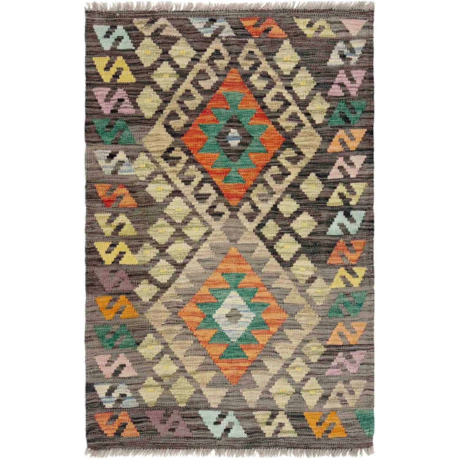 Handmade Vegetable Kelim 2' 7" x 4' 1" (ft) - No. R37959