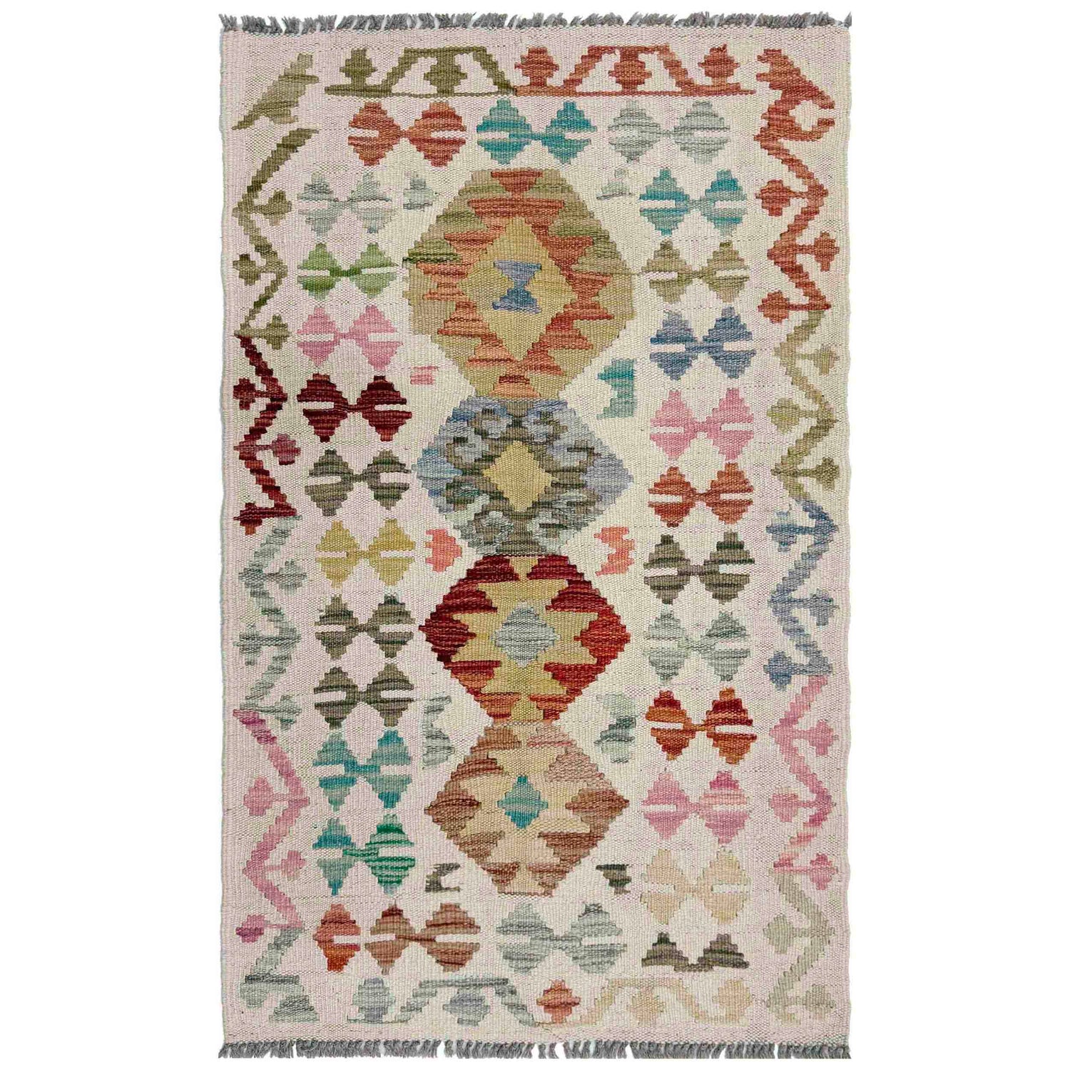 Handmade Vegetable Kilim 2' 4" x 4' 0" (ft) - No. R37961