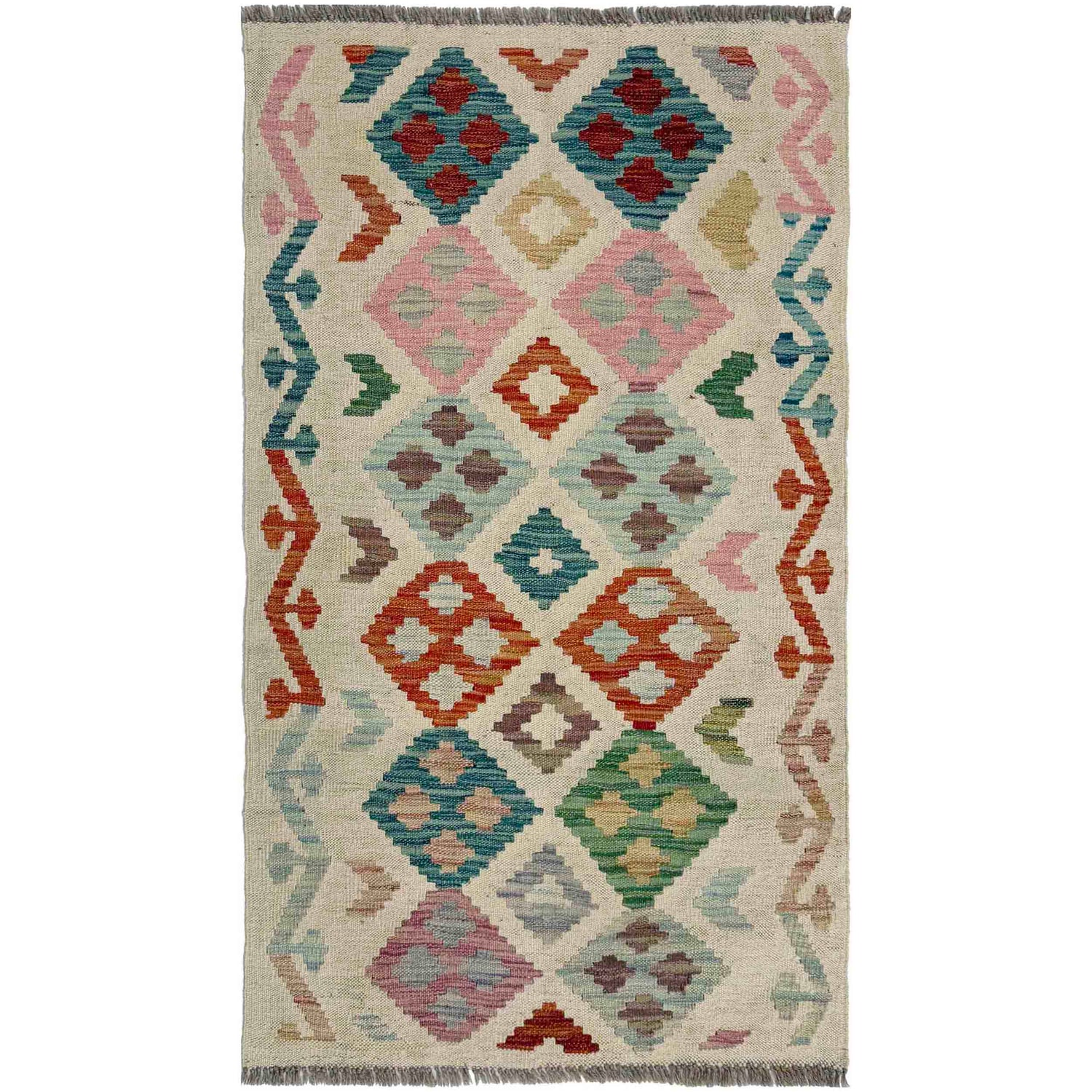 Handmade Vegetable Kelim 2' 5" x 4' 2" (ft) - No. R37962