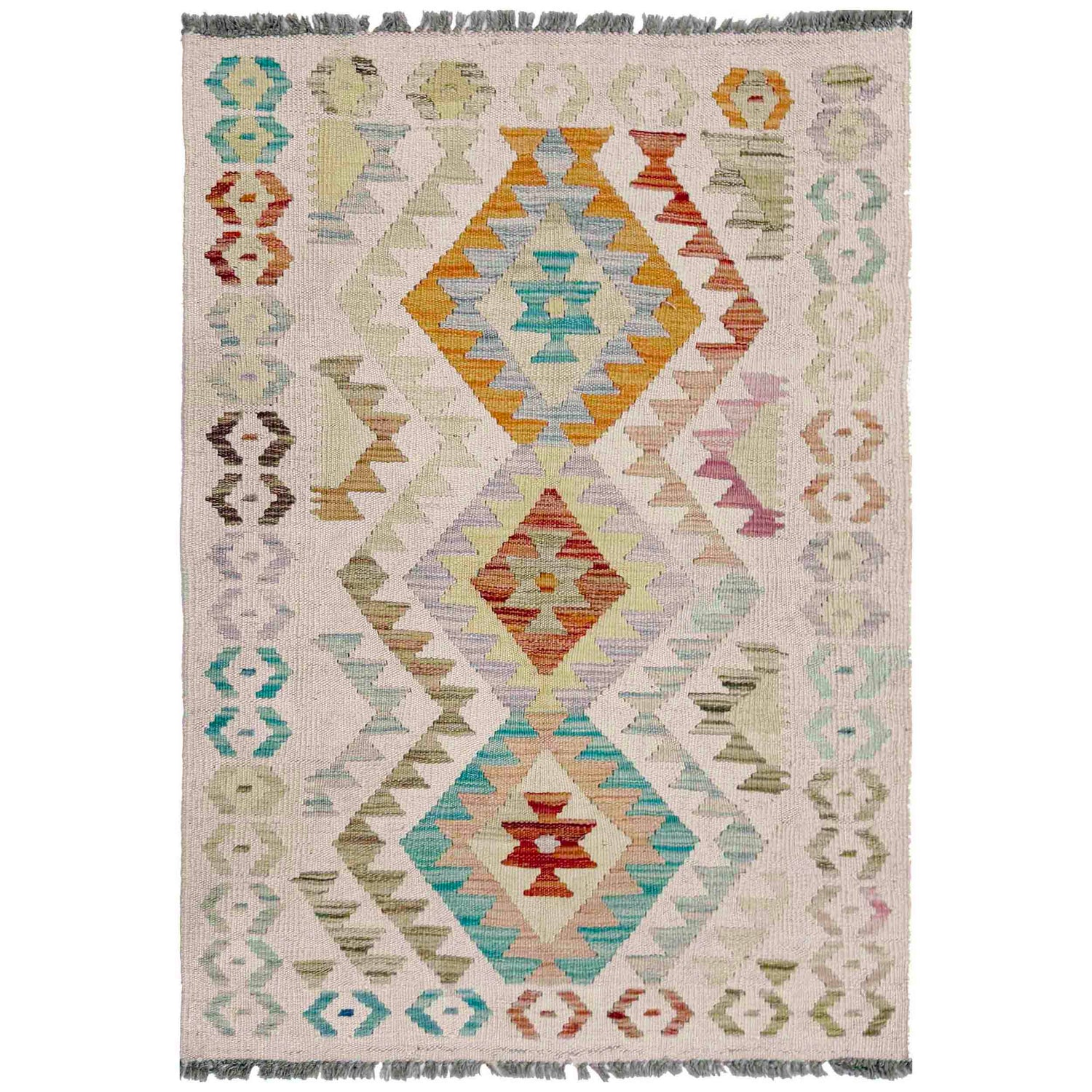 Handmade Vegetable Kelim 2' 7" x 3' 10" (ft) - No. R37964