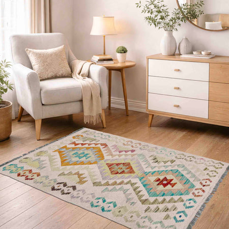 Handmade Vegetable Kelim 2' 7" x 3' 10" (ft) - No. R37964