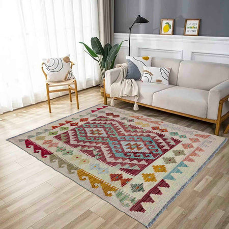 Handmade Vegetable Kilim 2' 11" x 4' 1" (ft) - No. R37965