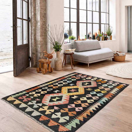 Handmade Vegetable Kelim 2' 8" x 3' 9" (ft) - No. R37966