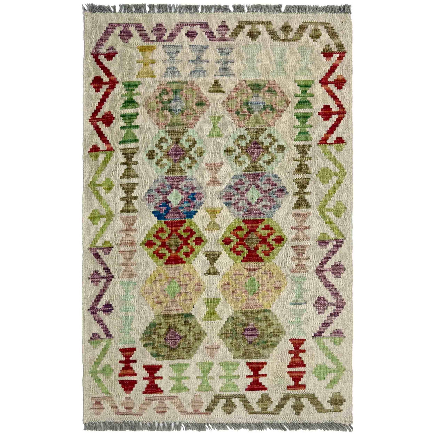 Handmade Vegetable Kilim 2' 6" x 4' 0" (ft) - No. R37971