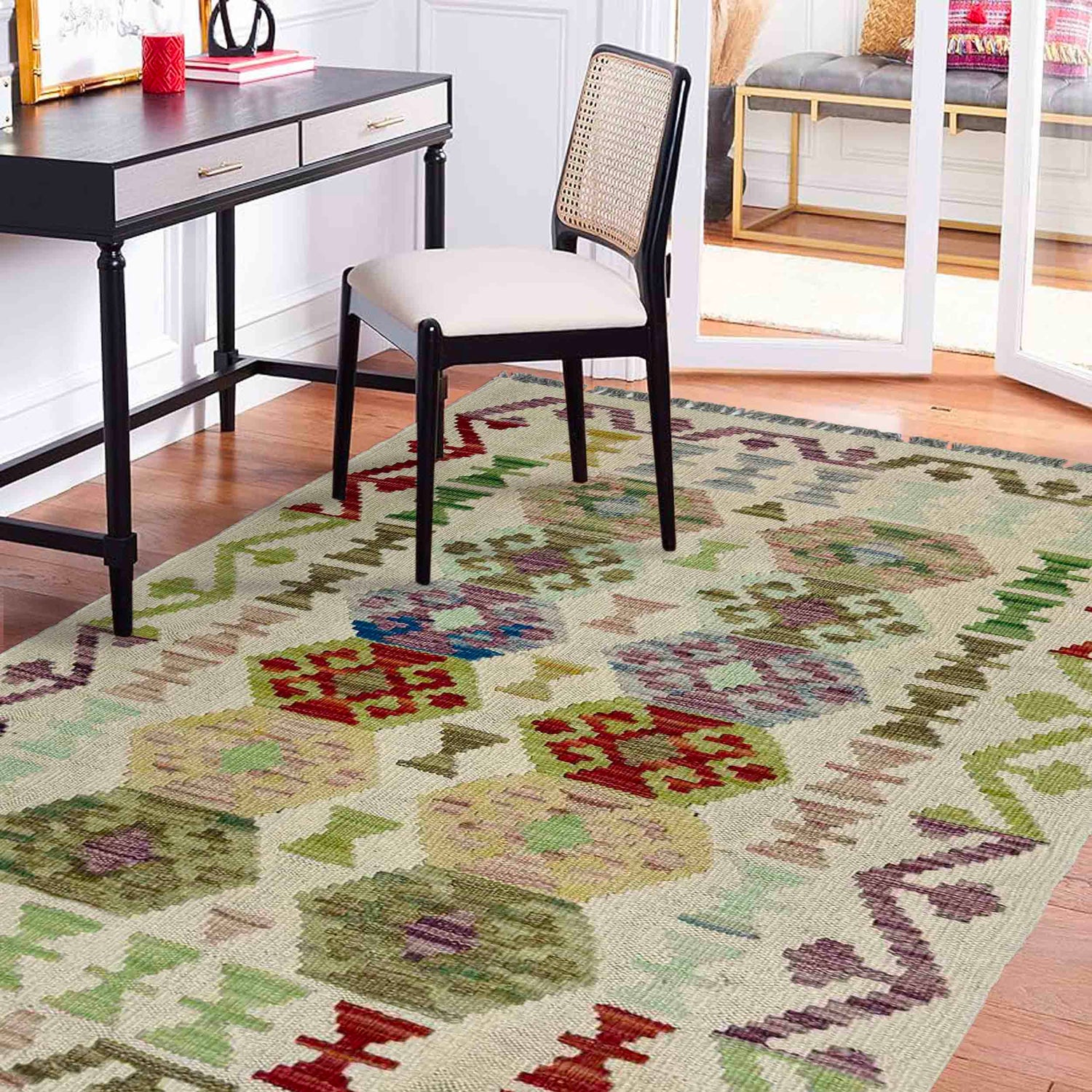 Handmade Vegetable Kilim 2' 6" x 4' 0" (ft) - No. R37971