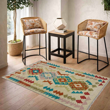 Handmade Vegetable Kilim 2' 6" x 4' 4" (ft) - No. R37975