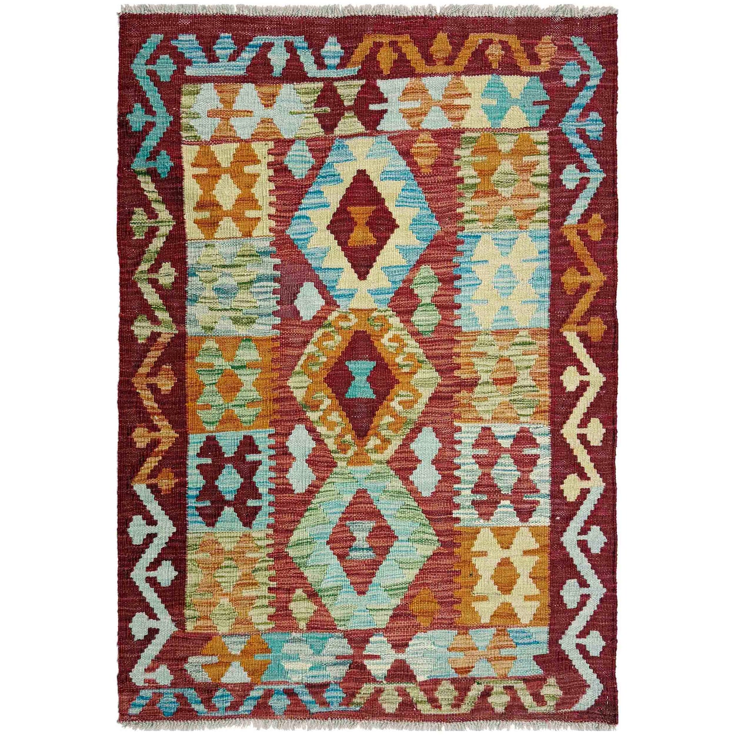 Handmade Vegetable Kilim 2' 9" x 3' 11" (ft) - No. R37977