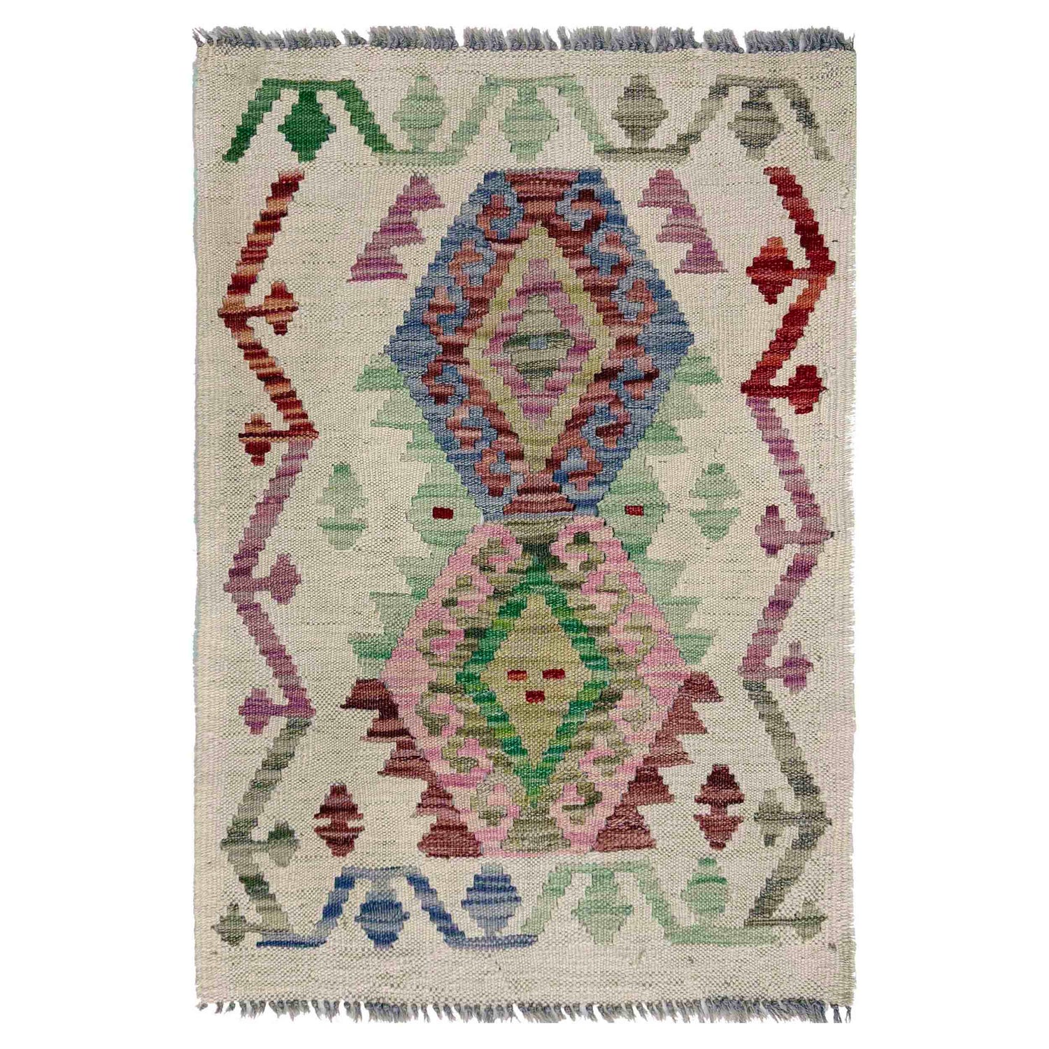 Handmade Vegetable Kilim 2' 0" x 2' 8" (ft) - No. R37988