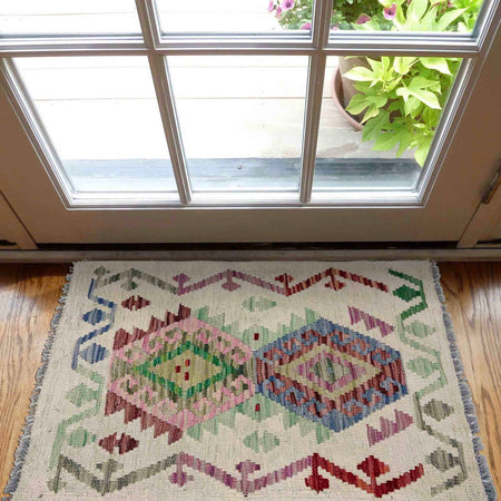 Handmade Vegetable Kilim 2' 0" x 2' 8" (ft) - No. R37988
