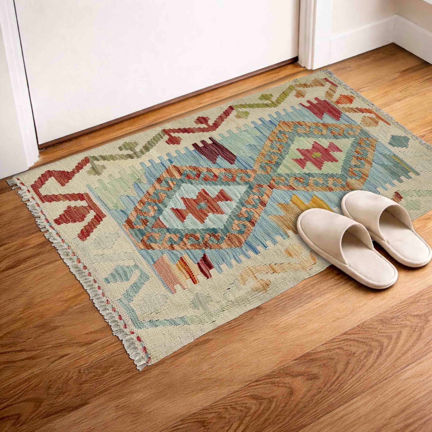 Handmade Vegetable Kelim 2' 2" x 3' 1" (ft) - No. R37998