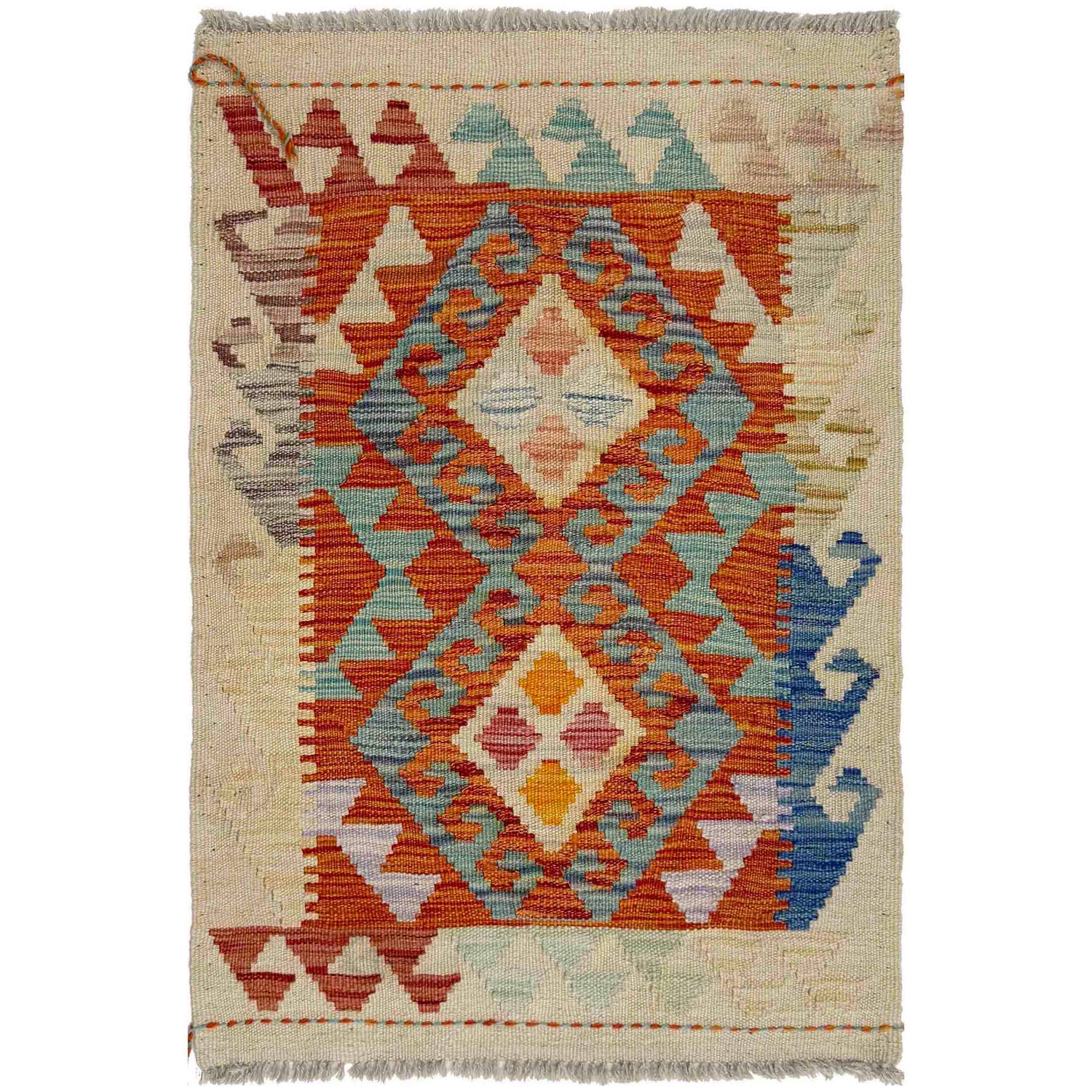 Handmade Vegetable Kilim 2' 0" x 2' 9" (ft) - No. R38001