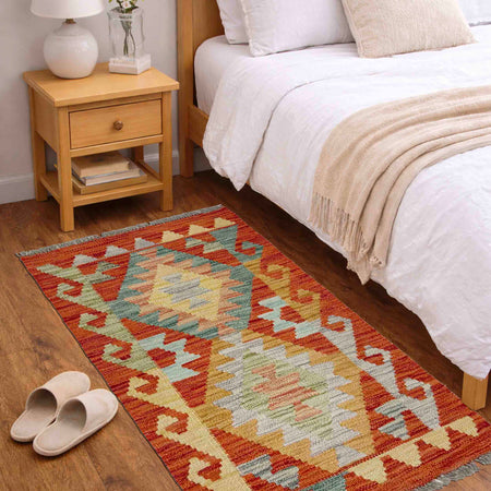 Handmade Vegetable Kilim 1' 8" x 3' 0" (ft) - No. R38004
