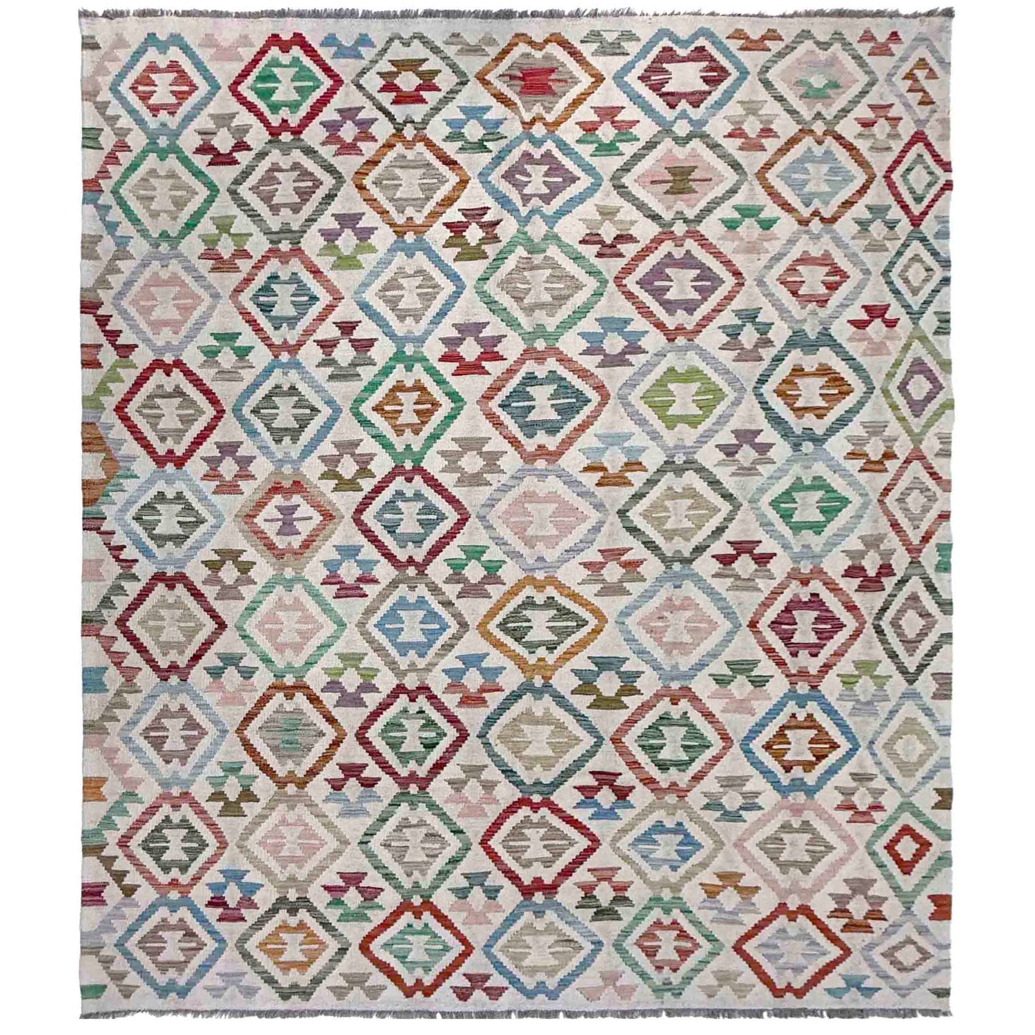 Handmade Vegetable Kilim 6' 0" x 8' 7" (ft) - No. R38012