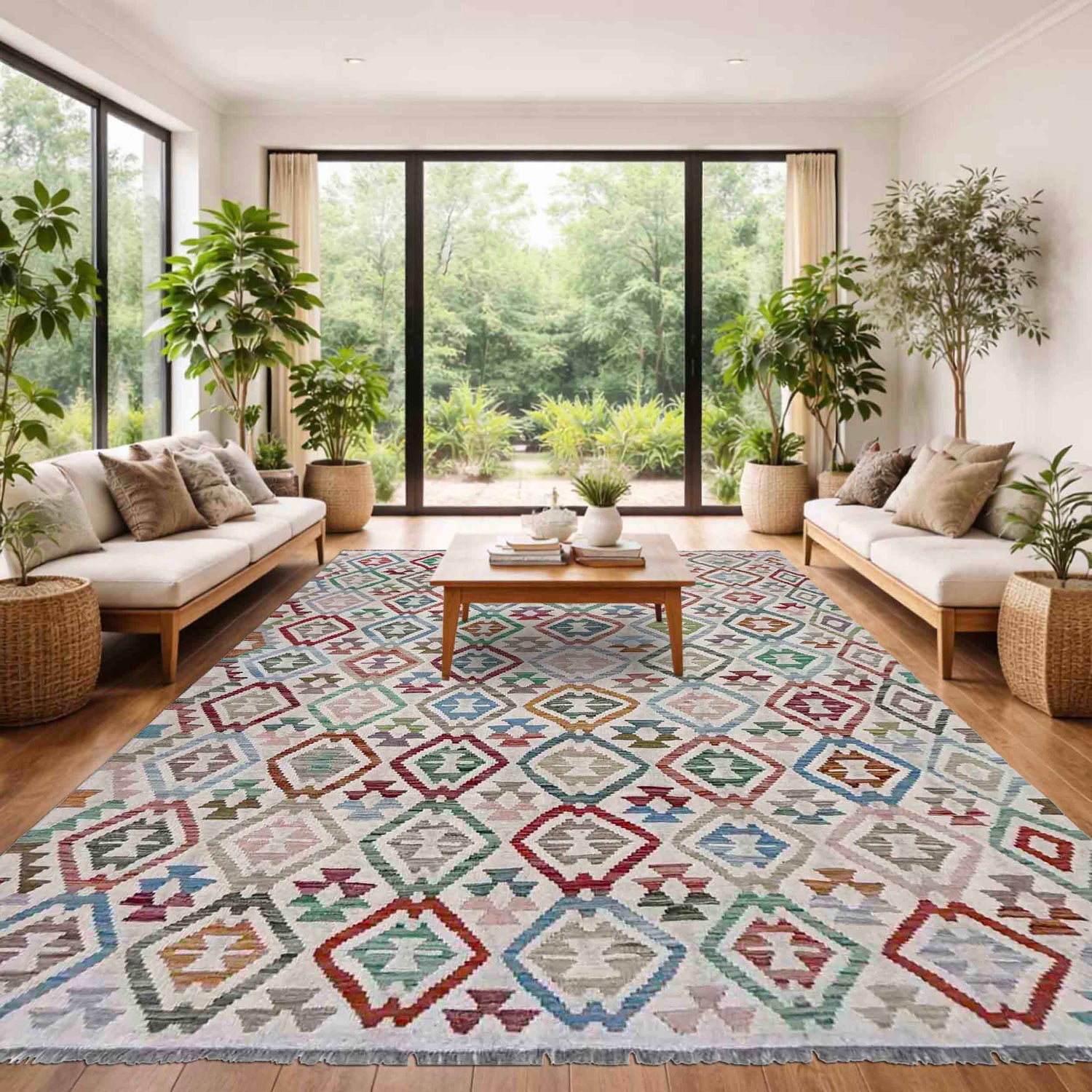 Handmade Vegetable Kilim 6' 0" x 8' 7" (ft) - No. R38012