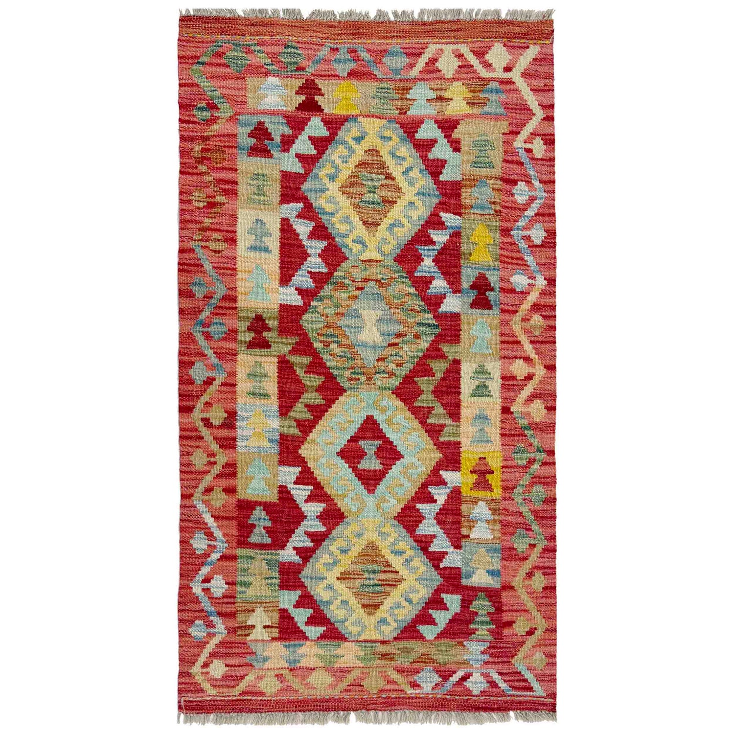 Handmade Vegetable Kelim 2' 6" x 4' 5" (ft) - No. R38014