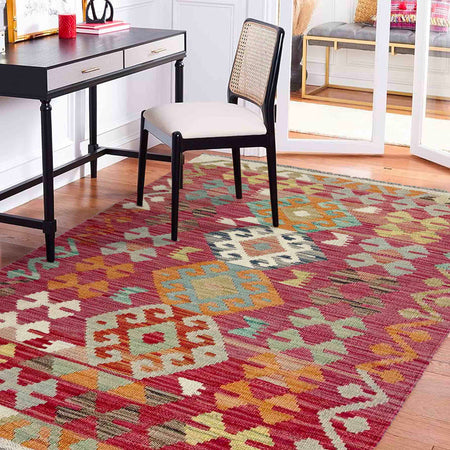 Handmade Vegetable Kilim 2' 6" x 4' 4" (ft) - No. R38015
