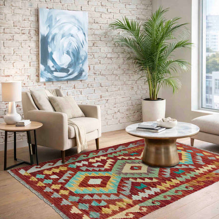 Handmade Vegetable Kilim 2' 5" x 4' 0" (ft) - No. R38017