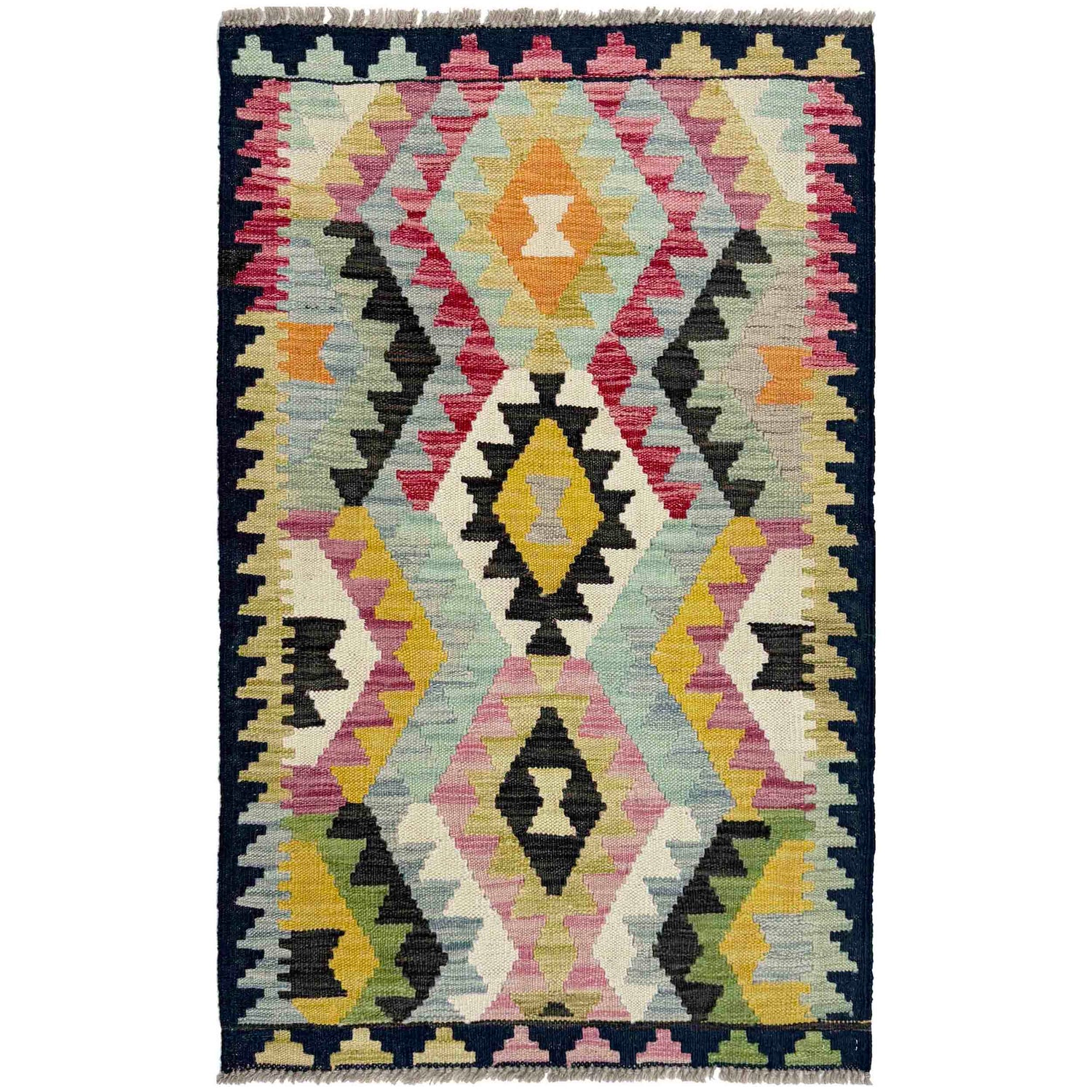 Handmade Vegetable Kilim 2' 5" x 3' 11" (ft) - No. R38019