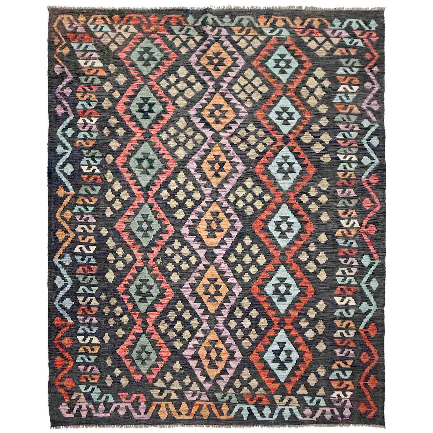 Handmade Vegetable Kilim 5' 9" x 7' 8" (ft) - No. R38049