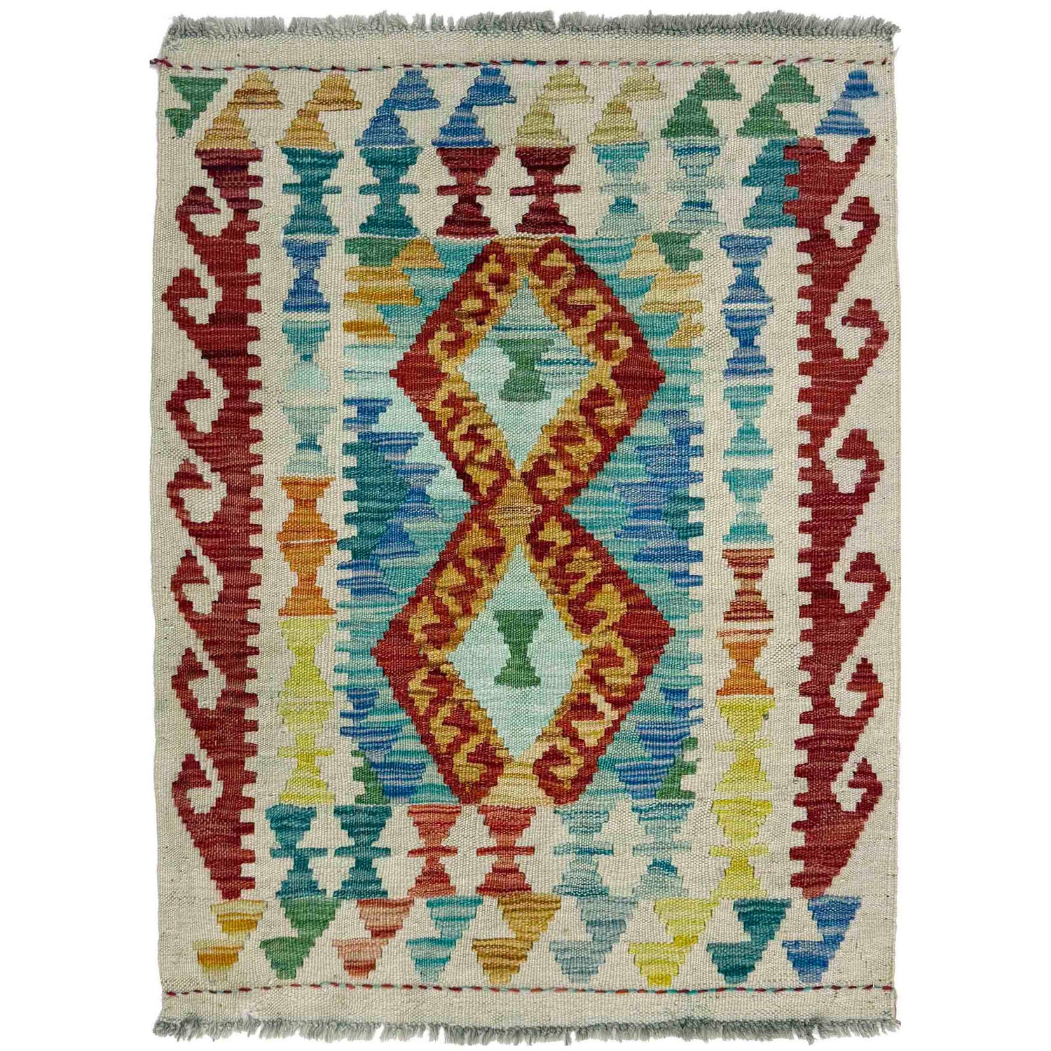 Handmade Vegetable Kilim 2' 3" x 2' 11" (ft) - No. R38279