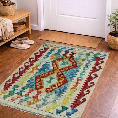 Handmade Vegetable Kilim 2' 3" x 2' 11" (ft) - No. R38279