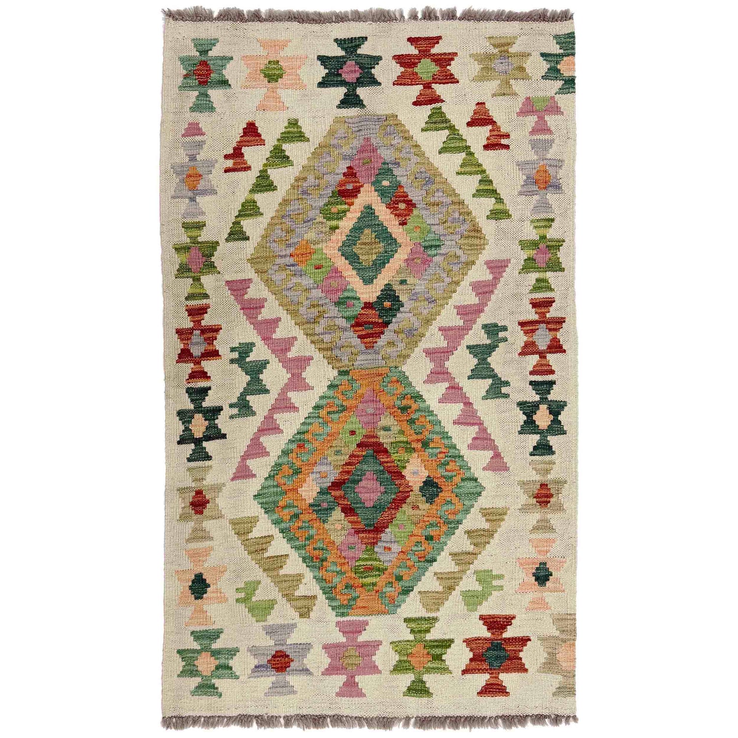 Handmade Vegetable Kilim 2' 6" x 4' 4" (ft) - No. R38296