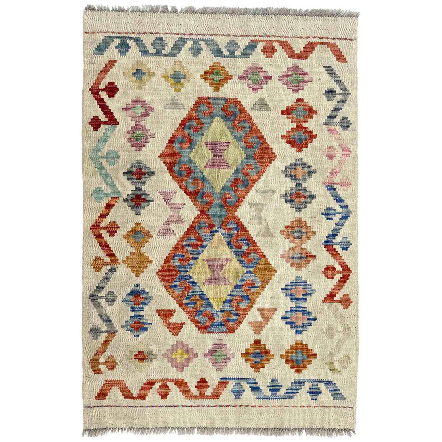 Handmade Vegetable Kelim 2' 7" x 4' 0" (ft) - No. R38299