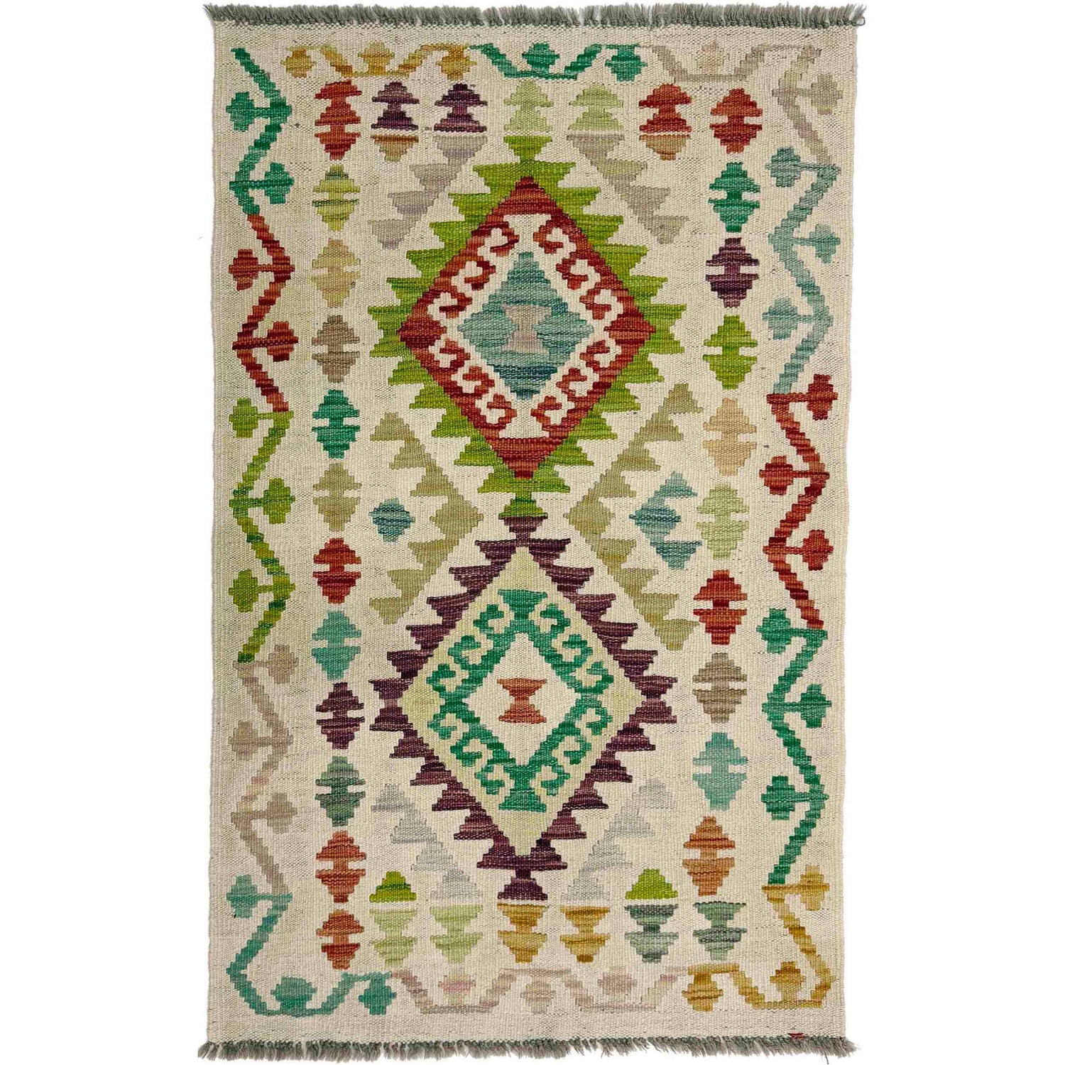 Handmade Vegetable Kelim 2' 5" x 4' 1" (ft) - No. R38302