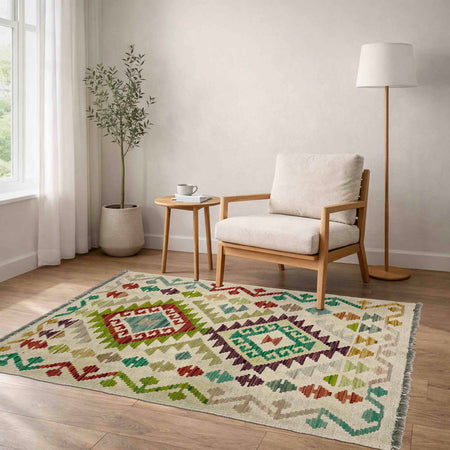 Handmade Vegetable Kelim 2' 5" x 4' 1" (ft) - No. R38302