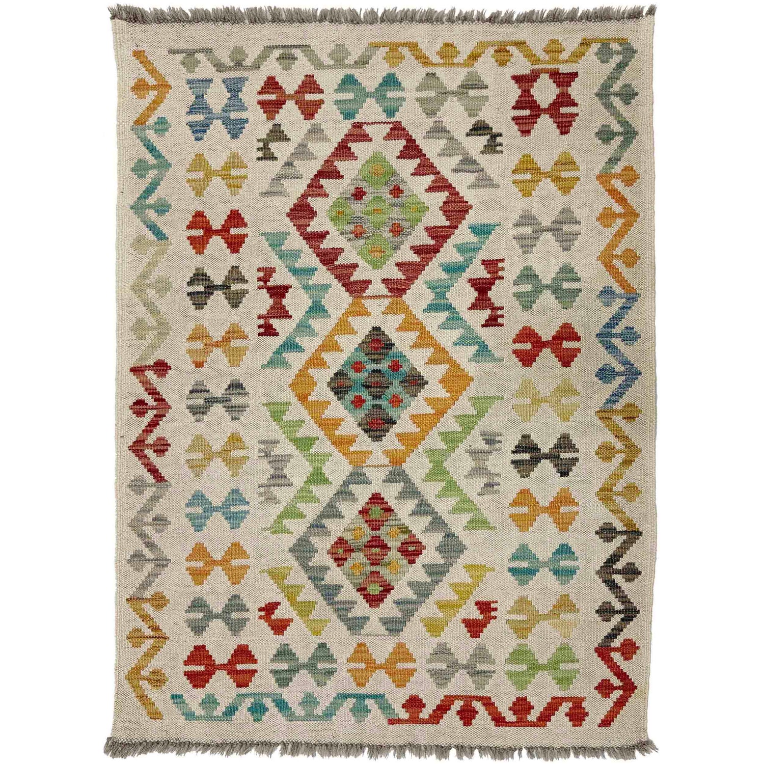 Handmade Vegetable Kilim 2' 9" x 3' 10" (ft) - No. R38303