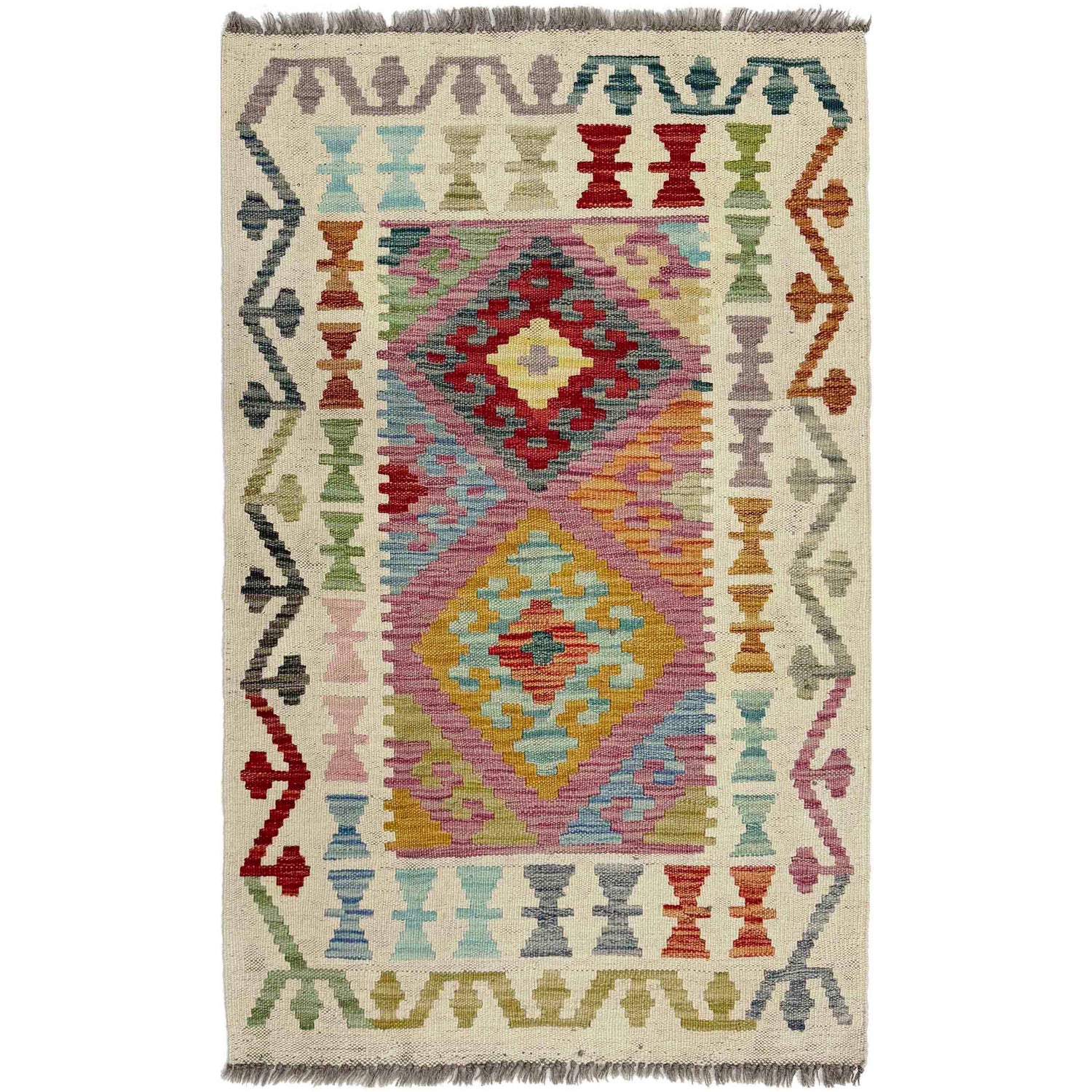 Handmade Vegetable Kilim 2' 6" x 4' 0" (ft) - No. R38307