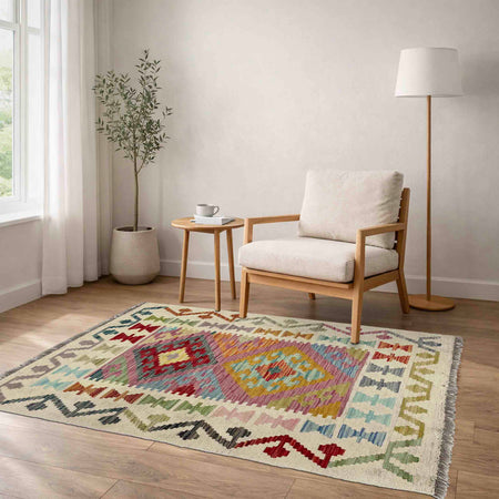 Handmade Vegetable Kilim 2' 6" x 4' 0" (ft) - No. R38307