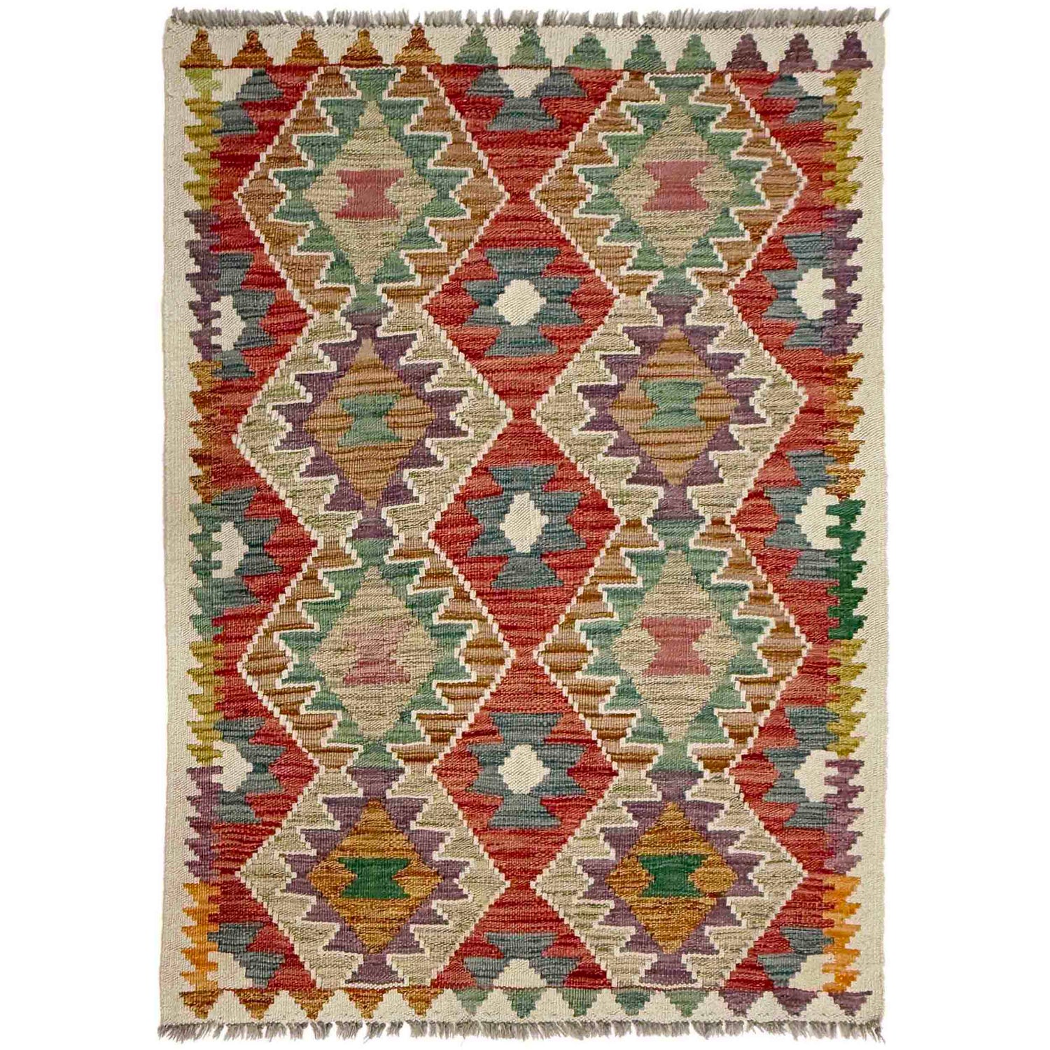 Handmade Vegetable Kelim 2' 10" x 4' 4" (ft) - No. R38308