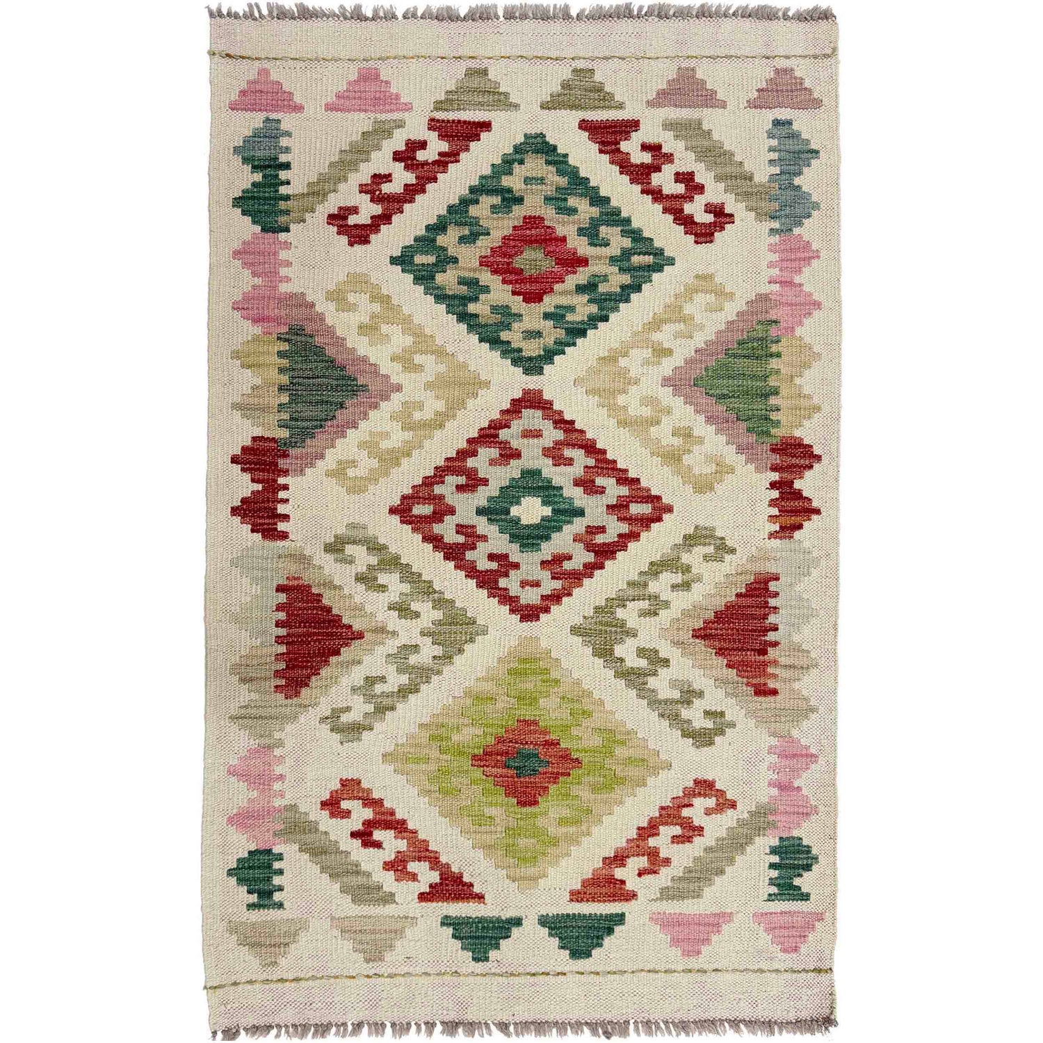 Handmade Vegetable Kelim 2' 7" x 3' 11" (ft) - No. R38310