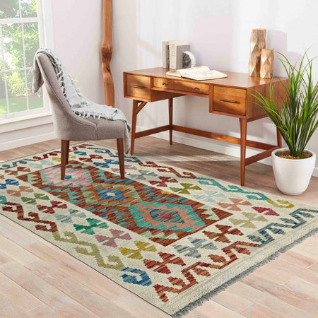 Handmade Vegetable Kelim 2' 6" x 4' 0" (ft) - No. R38328