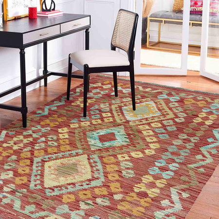 Handmade Vegetable Kilim 2' 8" x 4' 2" (ft) - No. R38329