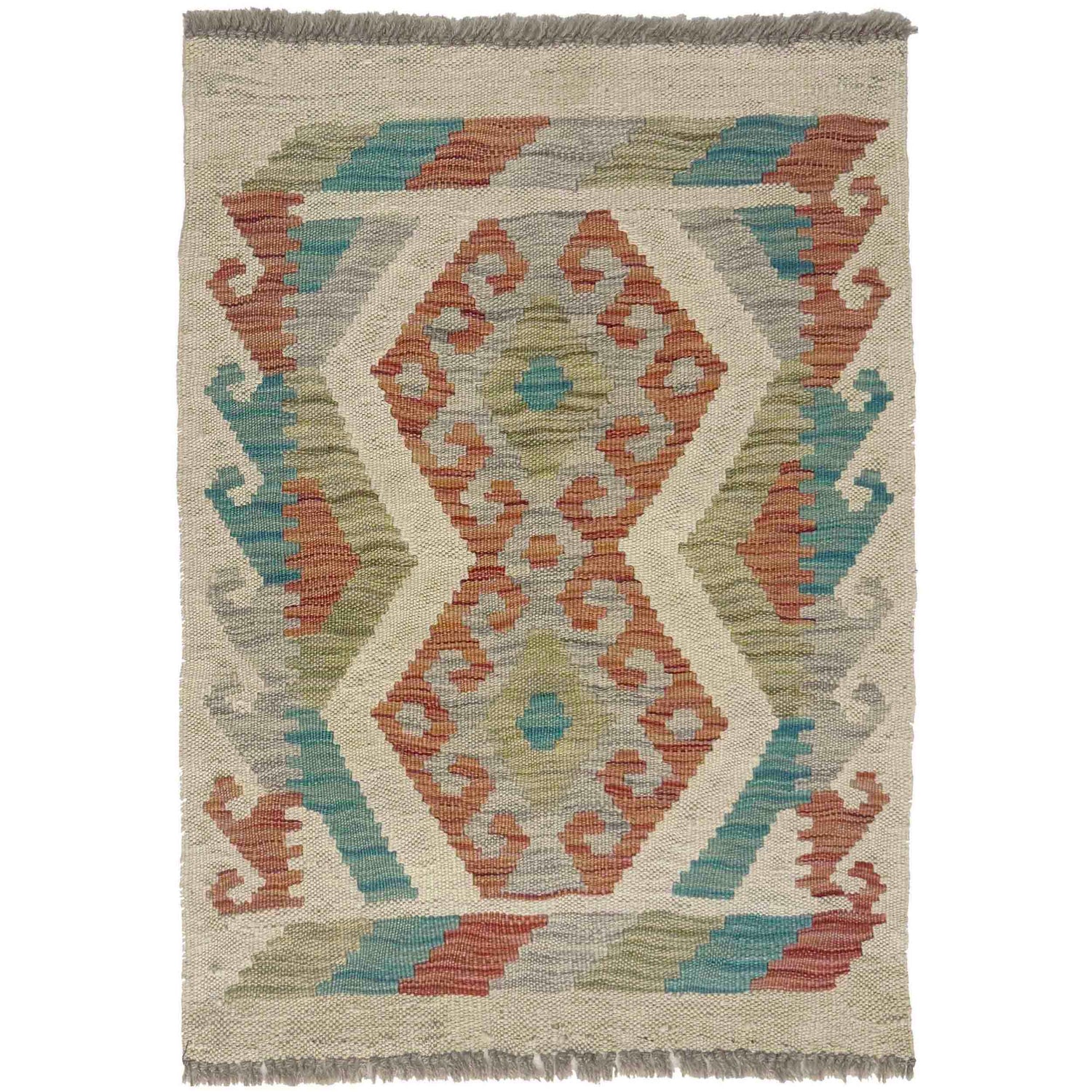 Handmade Vegetable Kelim 1' 10" x 2' 7" (ft) - No. R38333